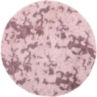 vidaXL Tapis Shaggy à poils longs NAVARRA rose poudré 120x120 cm
