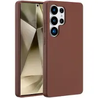 Accezz Coque Liquid Silicone avec MagSafe Samsung Galaxy S25 Ultra - New Tea Brown
