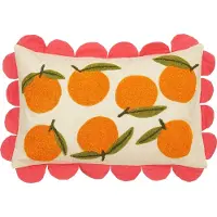 Mica Decorations Coussin Mica Decorations Oranges - L65 x L45 x H10 cm - Coton - Blanc cassé, orange, rose