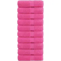 vidaXL Serviettes de toilette Premium SOLUND 10 pièces Rose 30 x 30 cm 600 g/m²