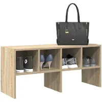 vidaXL Étagère à chaussures empilable chêne sonoma 89,5x30x40 cm