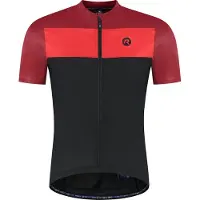 Rogelli Hommes, Maillot de cyclisme, CORE BLOCK T-shirt black and red 3XL (3XL), Noir, Rouge, 3XL