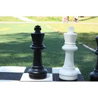 Ubergames - Pièce d'échecs - Roi 64 cm - Noir - Convient pour le jeu d'échecs
