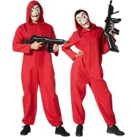 Dressforfun La Casa de Papel - Money Heist - unisex costume masqué de braqueurs de banque - XL - Costume carnaval - Halloween - Dress up - Party wear - Carnaval costume - Party - Party wear