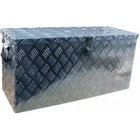 Novio Boîte de rangement pour remorque en aluminium Boîte à outils en aluminium 840 x 310 x 400