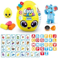 Eggy Wawa Learn at School de ZURU Jouet d'apprentissage interactif pour b b s et tout-petits pr -maternelle avec musique, lettres et chiffres