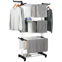 OEM Séchoir à linge pliable avec roulettes - longueur de séchage de 20 m - blanc