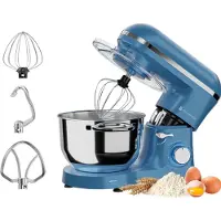 Kitchenbrothers Robot de cuisine - Robot de cuisine - 6.2L - Mixeur avec bol de mixage - Mixeur de cuisine - 2000W - Bleu pastel