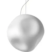 Foscarini Suspension , Hoba Media, dimmable, Blanc, Salon / séjour, Verre, Design