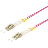 S-Conn Câble patch duplex LC/LC 50/125µ, OM4 violet, 3,0m