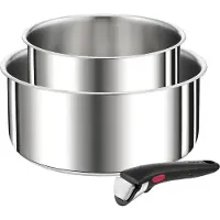 Tefal Série de 2 casseroles inox 16/20cm + poignée L9739302