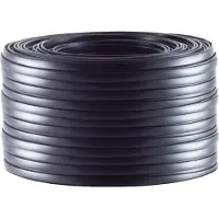 S-Impuls Câble de raccordement 4 fils, AWG28, noir, 25 m Câble plat 4 fils, câble téléphonique, 25 mètres