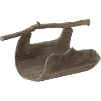 J-Line Decoration 1/2 tronc anse bois naturel