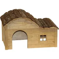 Kerbl - Maison pour rongeurs avec toit galbé Nature 30x20x20cm