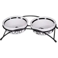 Trixie Set Gamelles en céramique/métal 2 x 0.25 l / 13 cm