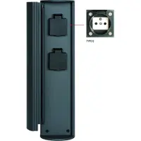Lucide PowerPoint poteau électrique avec mise à la terre 27849/02/29