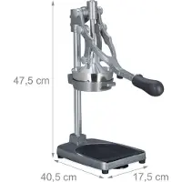 Relaxdays Presse-agrumes, Centrifugeuse, Argent