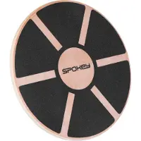 Spokey BALANCE BOARD plate-forme en bois, surface antidérapante, 110 kg, noir/marron