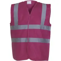 Yoko Pack 50 Gilet haute visibilit? Framboise - Yoko YHVW100 - Taille M