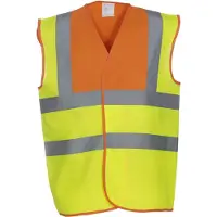 Yoko Pack 50 Gilet haute visibilit? Hi Vis Orange/Hi Vis Yellow - Yoko YHVW100 - Taille L