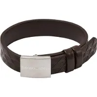 Emporio Armani Armband, (25 cm, Acier inoxydable, Cuir)