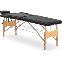 Usorteret Table de massage pliante - 2 zones - 185 x 70 x 62 - 86 cm - 220 kg - Noir VANNES BLACK