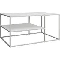 En.casa Table basse 'Solund' acier 90 x 60 x 45 cm blanc