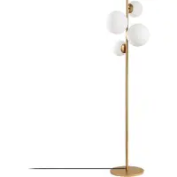 Opviq , Fazli - 10523, Lampadaire, or, métal, 33 x 33 x 162 cm