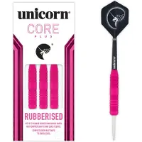 Unicorn Core Plus Rubberised Pink Fléchettes en acier 1 jeu (22 g)