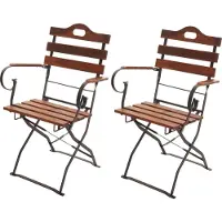 Mendler Chaise de brasserie -J40 (lot de 2)