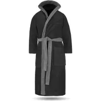 Normani Peignoir long gris / noir