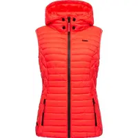 MARIKOO Gilet 'Hasenpfote' orange fluo / noir
