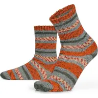 Normani Chaussettes gris / orange / rouge