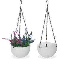 Relaxdays 2x pots de fleurs (18.50 x 54 cm)