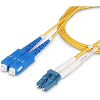 StarTech.com .com 50m (164ft) LC to SC (UPC) OS2 Single Mode Duplex Fiber Optic Cable, 9/125µm, Laser Optimized, 10G, Bend Insensitive, Low Insertion Loss