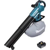Makita DUB 187 T Souffleur et aspirateur de feuilles sans fil 18 V Brushless + 1x batterie 5,0 Ah - sans chargeur