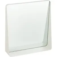 J-Line Miroir mural carré metal/verre blanc