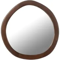 J-Line Miroir whisp bois de manguier/mdf brun small