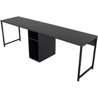 Skye Decor , Twin Study Desk - Anthracite, Black, Bureaux, Anthracite, 240 x 74 x 60 cm