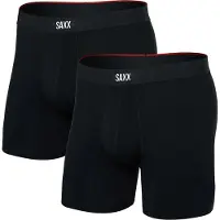 Saxx Vibe Xtra Brief Fly Boxers 2 Units Noir L Homme