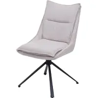 MCW Chaise de salle à manger -N71, chaise de cuisine, pivotante, tissu/textile (420g/m²) Öko-Tex