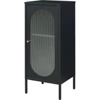 En.casa Armoire d'appoint 'Karlskrona' 102x43x40 cm Noir, mat