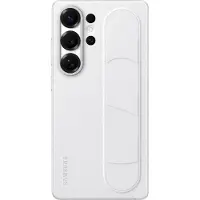 Samsung Coque en silicone avec lanière et support blanc pour Galaxy S25 Ultra