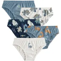 Next Sous-vêtements bleu marine / bleu fumé / marron / blanc cassé