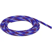 DeLOCK Gaine tressée extensible 2 m x 6 mm Bleu-Rouge-Blanc -