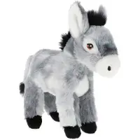 Keel Toys Doudou âne durable peluche 20 cm noir gris