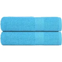 vidaXL Serviettes de douche 2 pcs turquoise 70x140cm 360g/m² 100%coton