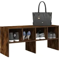 vidaXL Étagère à chaussures empilable chêne fumé 89,5x30x40 cm