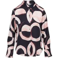 s.Oliver Black Label Chemisier bleu marine / rose / rosé / canneberge