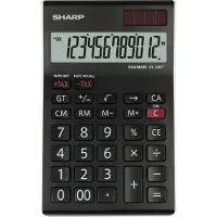 Sharp Tischrechner EL-124 TWH, Solar-/ Batteriebetrieb